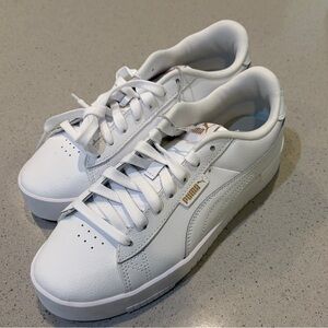 Puma Classic White Sneakers with Gold Details